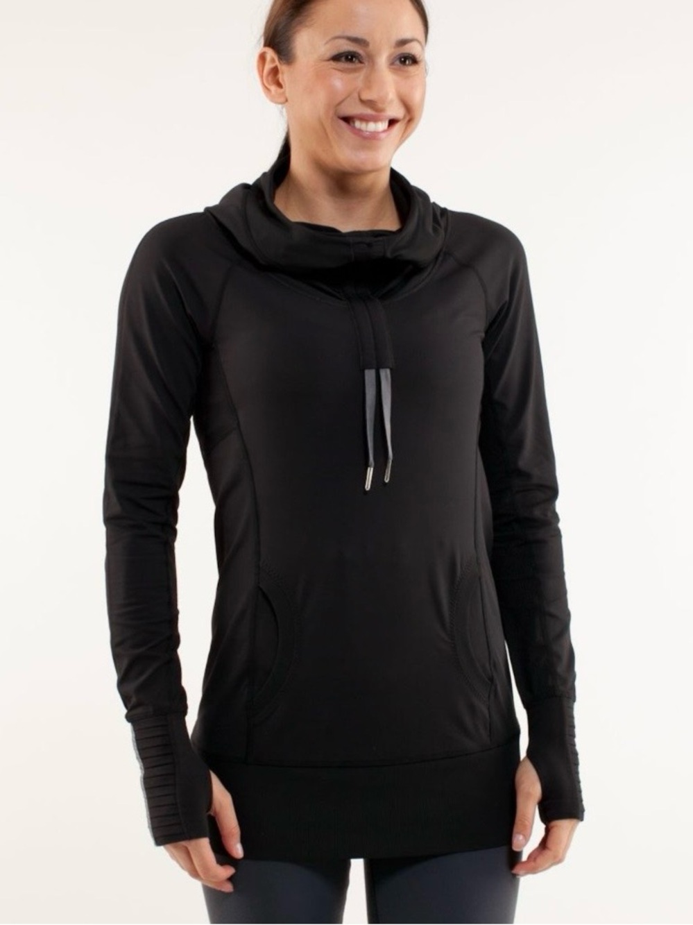 Lululemon Run: Stay On Course Pullover Hoodie Jacket, Black, 6